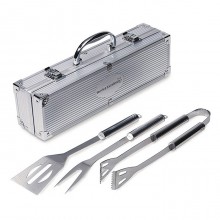 3 Piece Executive Stainless Barbecue Tool Set