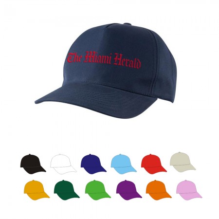 5 Panel Unstructured Light Brushed Cotton Cap