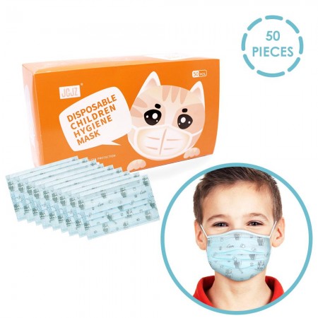 Disposable 3 Ply Pediatric Kids Child Face Masks