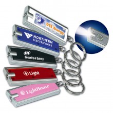Rectangular LED Flashlight Keychain