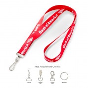 3/4" Custom Screen Printed Polyester Lanyard 3/4" Custom Screen Printed Polyester Lanyard